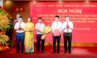 Phường Nếnh gặp mặt, tôn vinh doanh nghiệp, doanh nhân