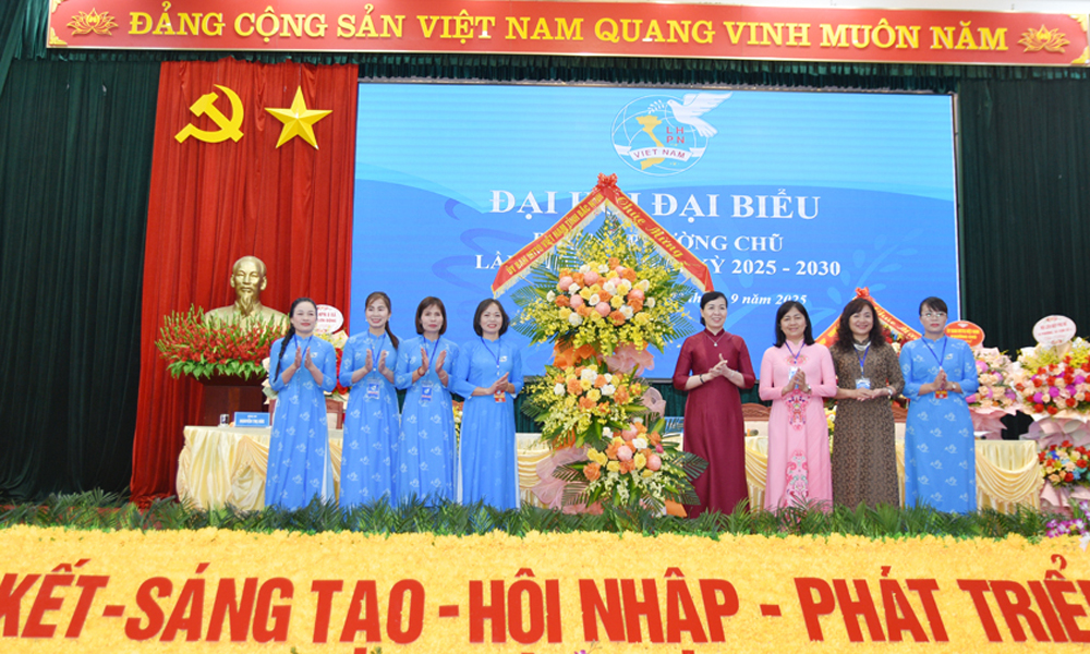  Đại hội Hội Liên hiệp Phụ nữ phường Chũ đề ra 6 nhóm chỉ tiêu chủ yếu trong nhiệm kỳ mới