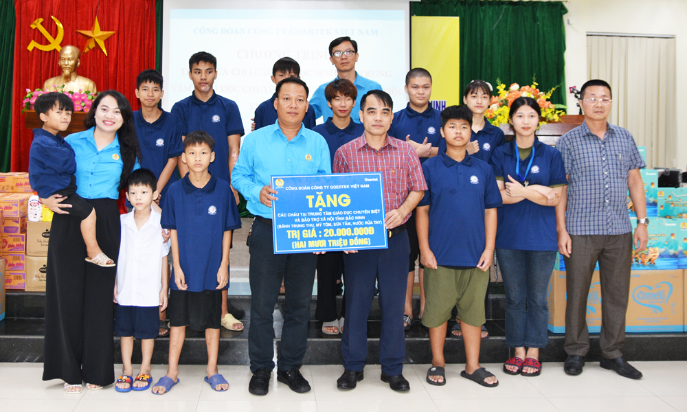  Công ty Goertek Việt Nam thăm, tặng quà tại Trung tâm Giáo dục chuyên biệt và Bảo trợ xã hội tỉnh Bắc Ninh