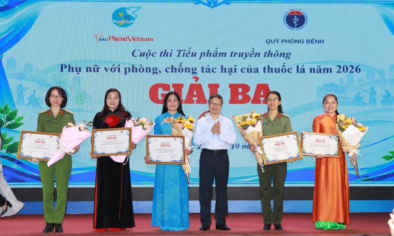 Hội Liên hiệp Phụ nữ phường Lương Tài đạt giải Ba cuộc thi "Phụ nữ với phòng, chống tác hại của thuốc lá" 