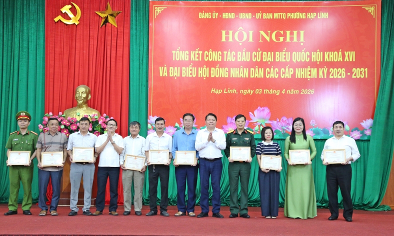  Phường Hạp Lĩnh tổng kết công tác bầu cử đại biểu Quốc hội và đại biểu HĐND các cấp