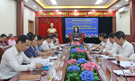 Ban Chỉ đạo phòng, chống tham nhũng, lãng phí, tiêu cực tỉnh làm việc tại phường Nam Sơn