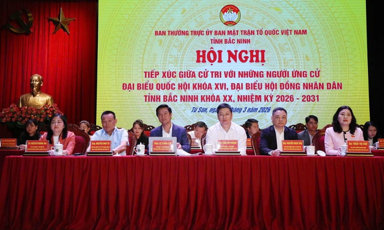  Các ứng cử viên đại biểu Quốc hội và đại biểu HĐND tỉnh Bắc Ninh tiếp xúc cử tri 