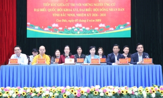 Ứng cử viên đại biểu Quốc hội và đại biểu HĐND tỉnh tiếp xúc cử tri tại đơn vị bầu cử số 6 và 17