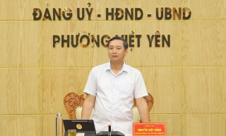 Chủ tịch HĐND thành phố Nguyễn Việt Oanh làm việc với 4 phường khu vực Việt Yên