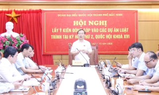 Đoàn đại biểu Quốc hội thành phố Bắc Ninh lấy ý kiến góp ý vào 3 dự án luật