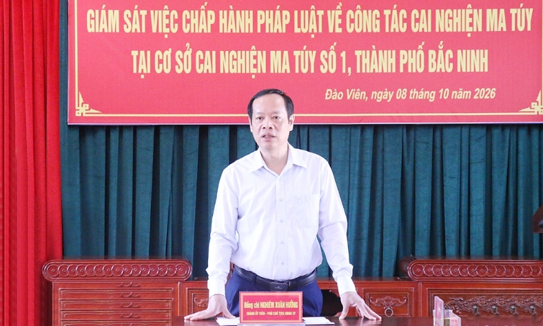  HĐND thành phố Bắc Ninh giám sát tại Cơ sở cai nghiện ma túy số 1
