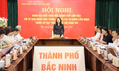  Bắc Ninh: Đoàn đại biểu Quốc hội làm việc với UBND thành phố trước Kỳ họp thứ 2