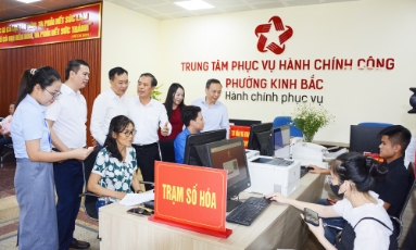 Bắc Ninh: Khai trương Điểm tiếp nhận thủ tục hành chính tại phường Kinh Bắc