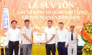 Suy tôn và cấp Bằng Tổ quốc ghi công liệt sĩ Nguyễn Đăng Đơn