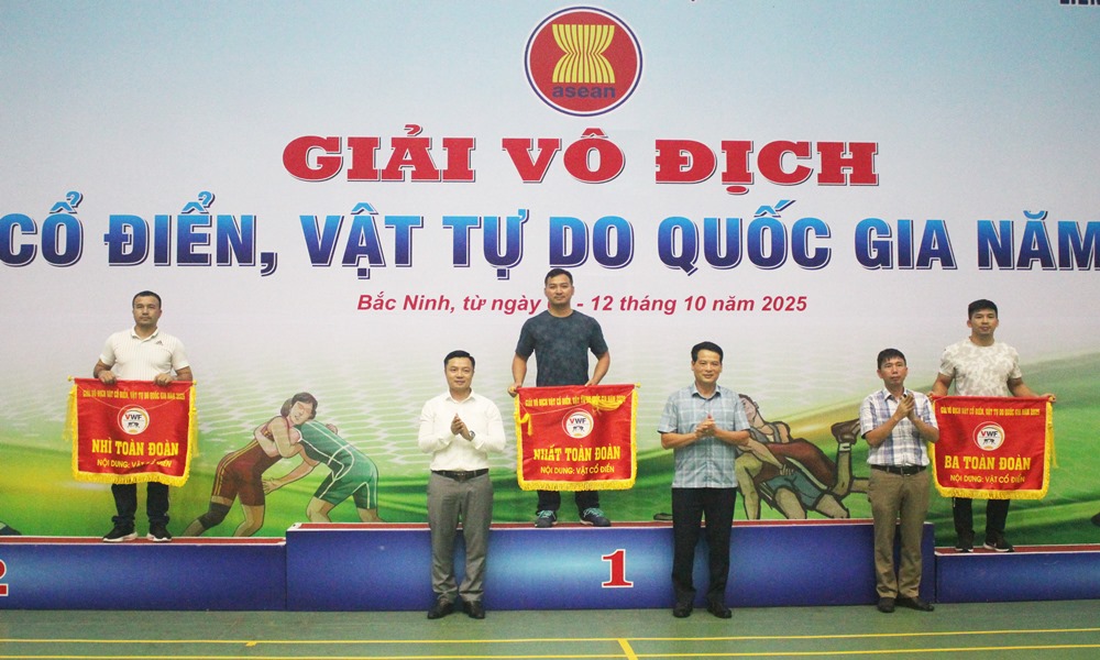  Bắc Ninh xếp thứ Ba toàn đoàn nội dung Vật cổ điển Giải Vô địch Vật cổ điển, Vật tự do quốc gia 