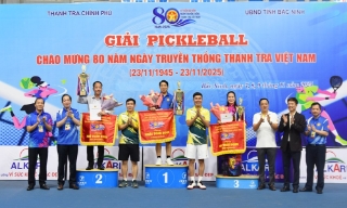 Giải Cầu lông - Pickleball ngành Thanh tra Việt Nam: Bắc Ninh giành giải Nhì và Ba toàn đoàn