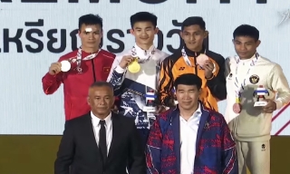 Võ sĩ Nguyễn Văn Đương (Bắc Ninh) giành Huy chương Bạc Boxing hạng 57 kg tại SEA Games 33.