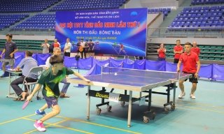 Khai mạc Giải Bóng bàn trong chương trình Đại hội Thể dục thể thao tỉnh lần thứ I