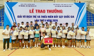 Bắc Ninh xếp thứ Nhất toàn đoàn tại Giải Vô địch trẻ và Thiếu niên đẩy gậy quốc gia năm 2026