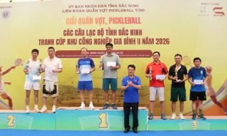 Gần 300 vận động viên tham dự Giải Quần vợt, Pickleball các câu lạc bộ Bắc Ninh 