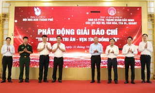 Phát động Giải Báo chí "Trọn nghĩa tri ân - Vẹn tình đồng đội" thành phố Bắc Ninh