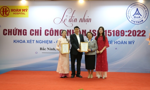 Phòng xét nghiệm của Phòng khám Đa khoa Hoàn Mỹ được công nhận đạt ISO 15189:2022