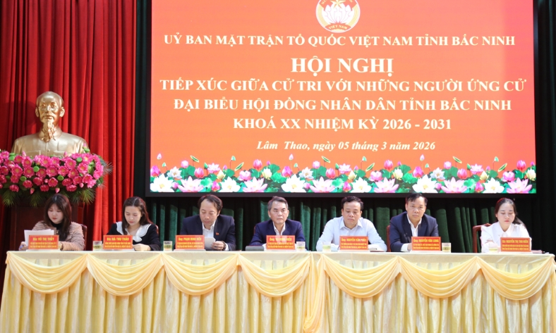  Ứng cử viên đại biểu HĐND tỉnh Bắc Ninh tiếp xúc cử tri tại đơn vị bầu cử số 18 