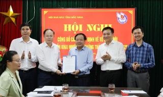Hội Nhà báo tỉnh Bắc Ninh công bố các quyết định về tổ chức Hội 