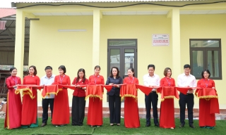 Hội Chữ thập đỏ tỉnh Bắc Ninh khánh thành, bàn giao bếp ăn bán trú tại Trường Mầm non xã Tam Tiến