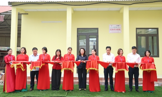 Hội Chữ thập đỏ tỉnh Bắc Ninh khánh thành, bàn giao bếp ăn bán trú tại Trường Mầm non xã Tam Tiến